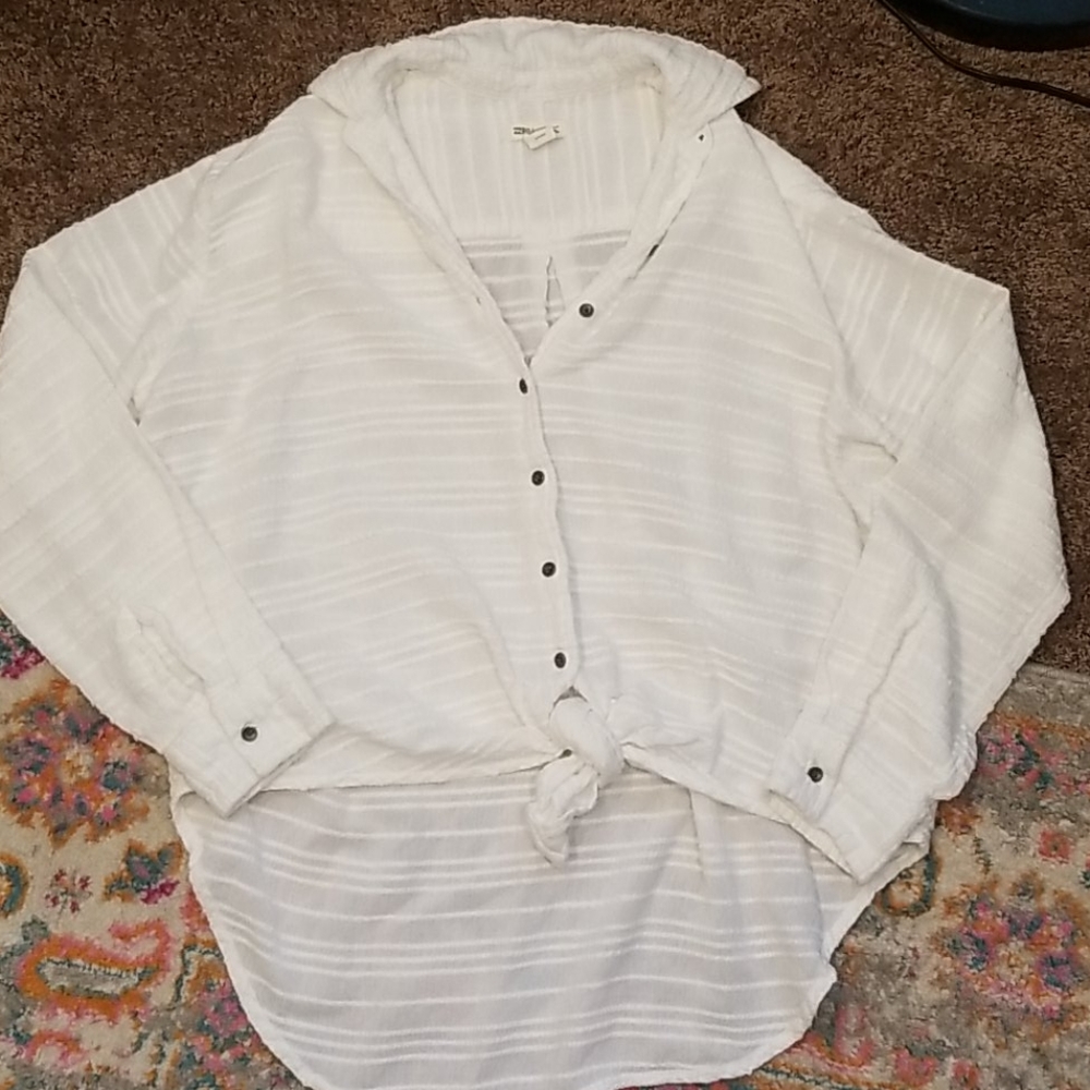 Billabong White Long Sleeve Top